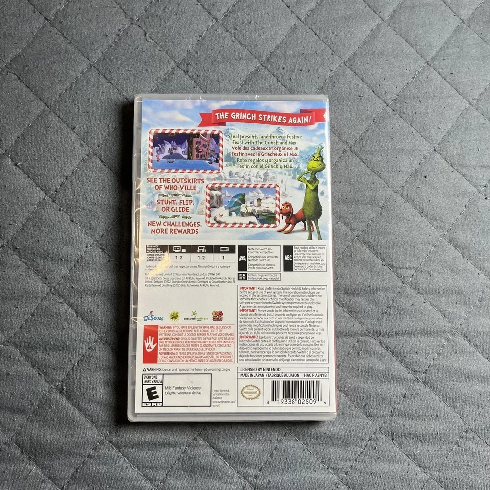 The Grinch Christmas Adventures (Holiday Edition) - Nintendo Switch - New Sealed